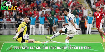 Danh sách các giải đấu bóng đá hấp dẫn có tại kênh